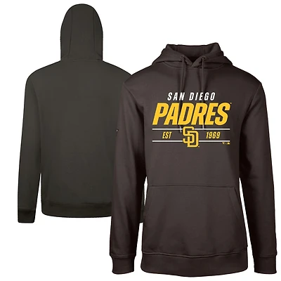 Sweat à capuche marron San Diego Padres Podium Turnover pour homme Levelwear