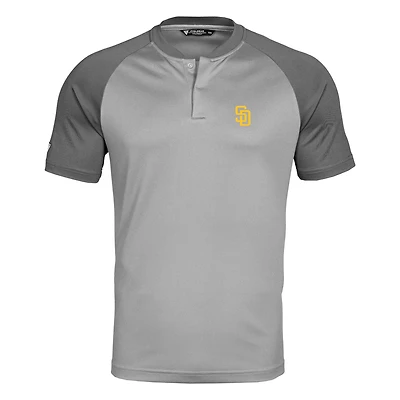 Men's Levelwear  Gray/Charcoal San Diego Padres Tracker Insignia 2.0 Polo