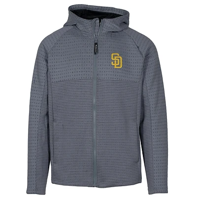 Men's Levelwear Gray San Diego Padres Durham Full-Zip Hoodie