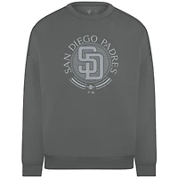 Men's Levelwear Gray San Diego Padres Luxe Signature Grain Pullover Sweatshirt