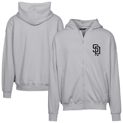 Men's Levelwear  Gray San Diego Padres Oversized Uphill Digital Camo Full-Zip Hoodie