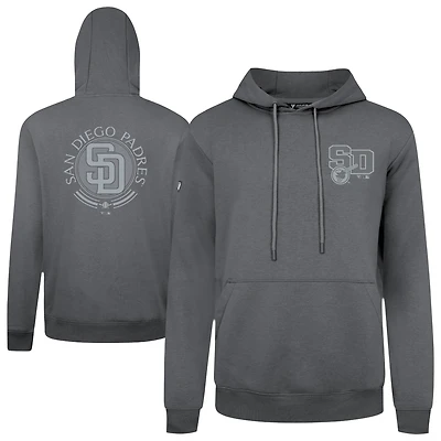 Men's Levelwear Gray San Diego Padres Podium Valiant Pullover Hoodie