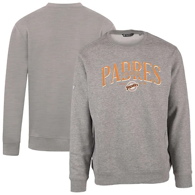 Men's Levelwear Heather Gray San Diego Padres Cooperstown Collection Zane Vintage Pullover Sweatshirt