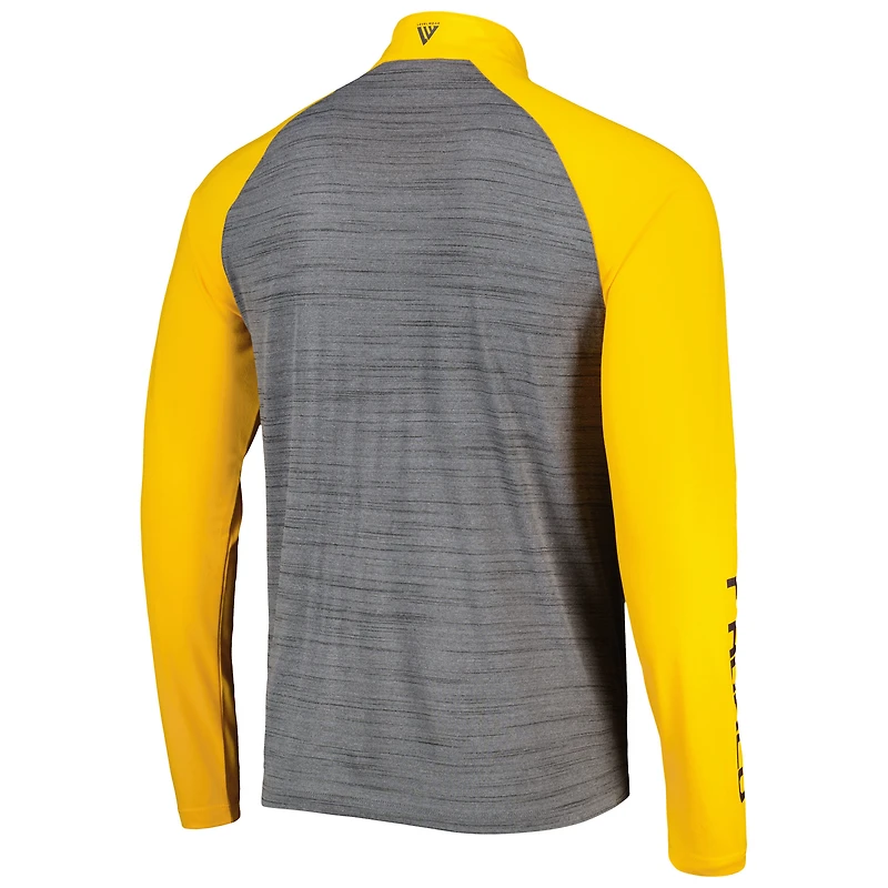 Haut à manches raglan Levelwear gris chiné San Diego Padres Vandal pour hommes
