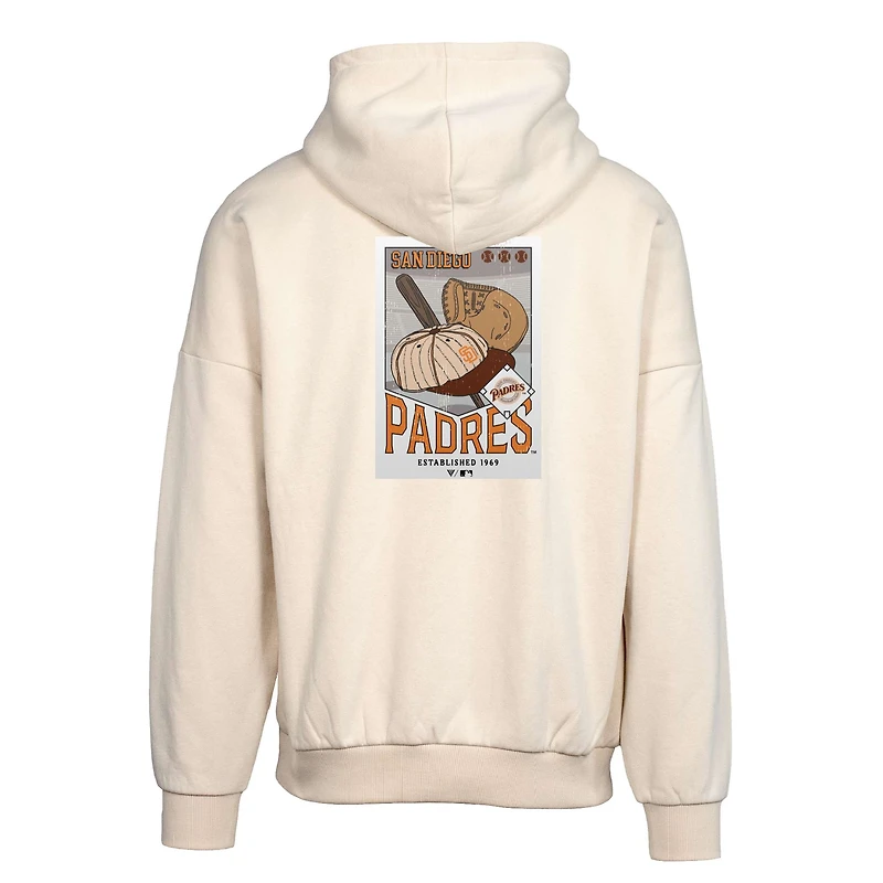 Men's Levelwear  Khaki San Diego Padres Contact Pro Card Pullover Hoodie