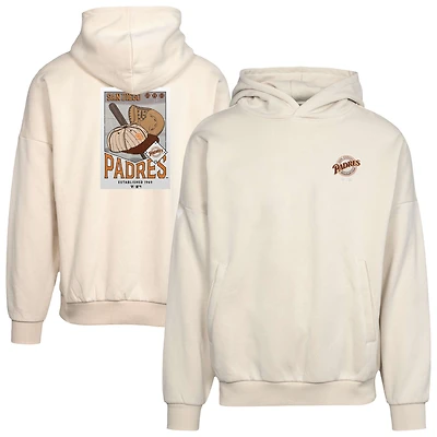 Men's Levelwear  Khaki San Diego Padres Contact Pro Card Pullover Hoodie