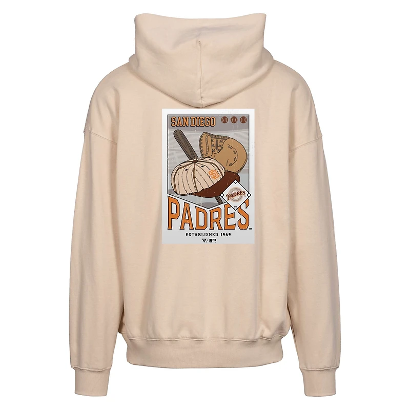 Men's Levelwear Khaki San Diego Padres Uphill City Core Logo Full-Zip Hoodie