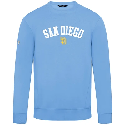 Men's Levelwear Light Blue San Diego Padres Zane Felt Arch Pullover Sweatshirt
