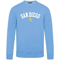 Men's Levelwear  Light Blue San Diego Padres Zane Felt Arch Pullover Sweatshirt