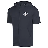 Men's Levelwear Navy San Diego Padres Recruit Short Sleeve Full-Zip Hoodie