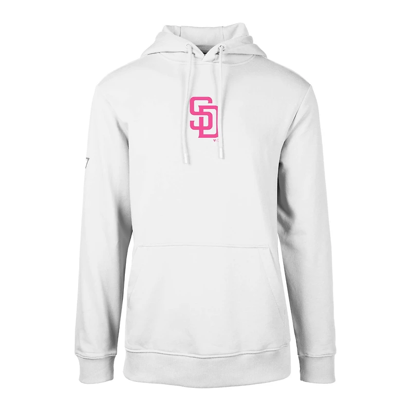 Sweat à capuche blanc San Diego Padres City Connect Podium Core 2.0 pour homme Levelwear