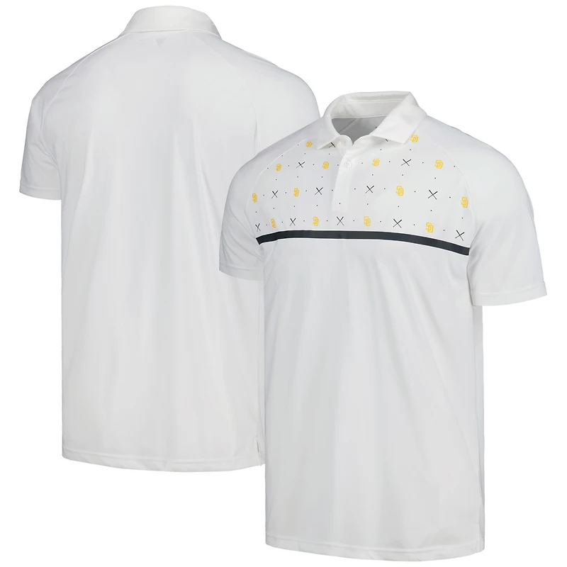 Polo raglan Levelwear San Diego Padres Sector Batter Up pour homme, blanc
