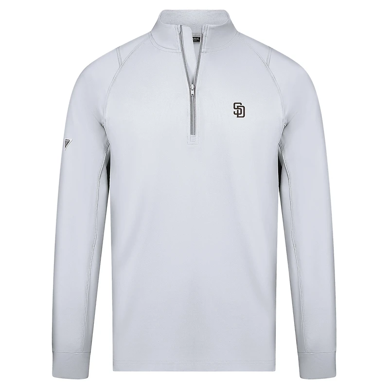 Pull-over à glissière quart de tour Theory Insignia 2.0 pour homme Levelwear, blanc