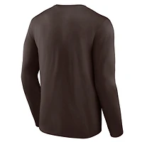 T-shirt à manches longues marron athlétique avec logo San Diego Padres Heart & Soul pour homme