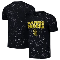 T-shirt Majestic Threads pour hommes, noir/blanc, San Diego Padres Splatter
