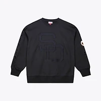 Men's Mitchell & Ness  Black San Diego Padres Phantom Fleece Crewneck Sweatshirt