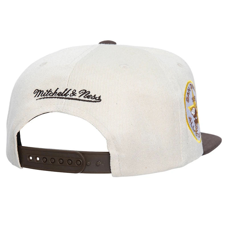 Casquette Snapback Speed ​​​​Zone crème San Diego Padres Cooperstown Collection Mitchell & Ness pour hommes