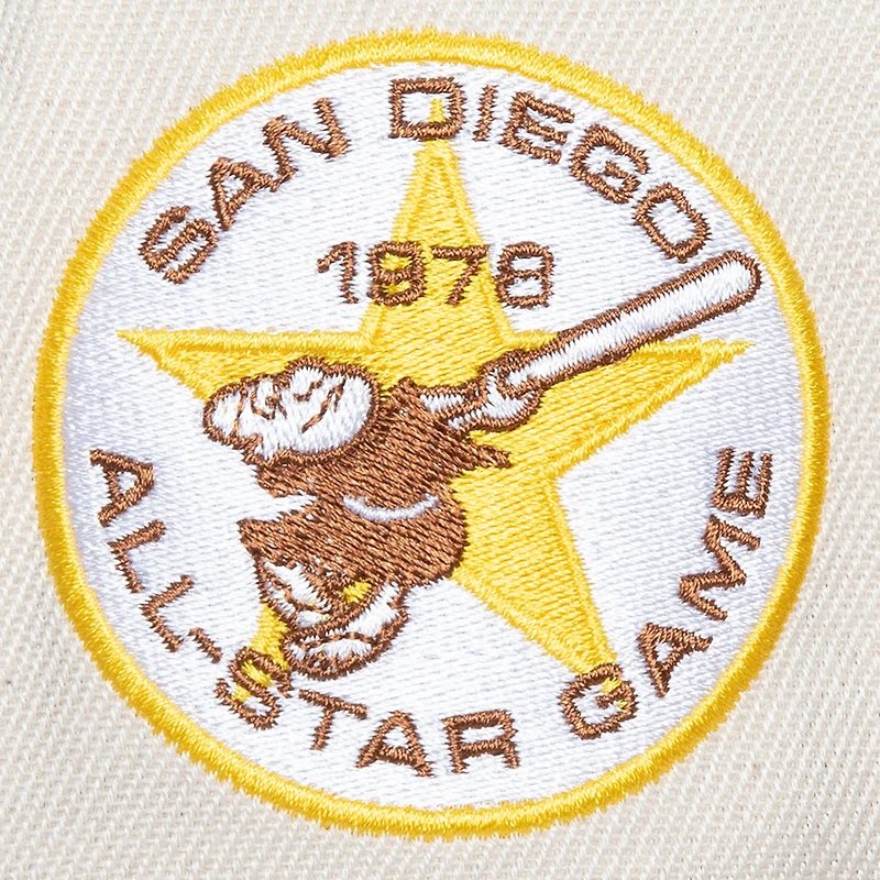 Casquette Snapback Speed ​​​​Zone crème San Diego Padres Cooperstown Collection Mitchell & Ness pour hommes