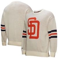 Pull rétro Mitchell & Ness pour homme, couleur crème, des Padres de San Diego