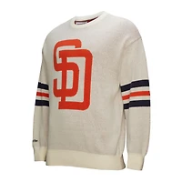 Pull rétro Mitchell & Ness pour homme, couleur crème, des Padres de San Diego