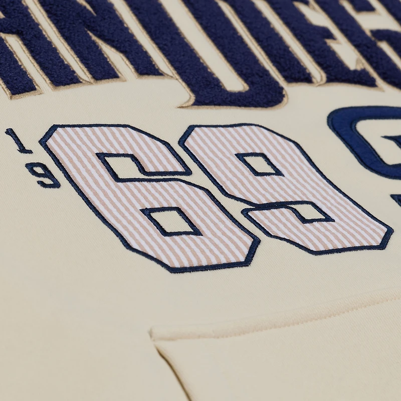 Sweat à capuche en polaire Mitchell & Ness crème San Diego Padres Yacht Rock pour homme