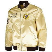 Veste légère en satin entièrement zippée Mitchell & Ness Gold San Diego Padres OG 2.0 pour hommes