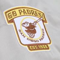 Men's Mitchell & Ness  Gray San Diego Padres Thunderstorm Head Coach Lightweight Satin Full-Snap Jacket