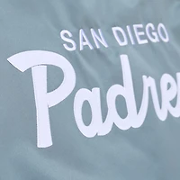 Men's Mitchell & Ness  Gray San Diego Padres Thunderstorm Head Coach Lightweight Satin Full-Snap Jacket