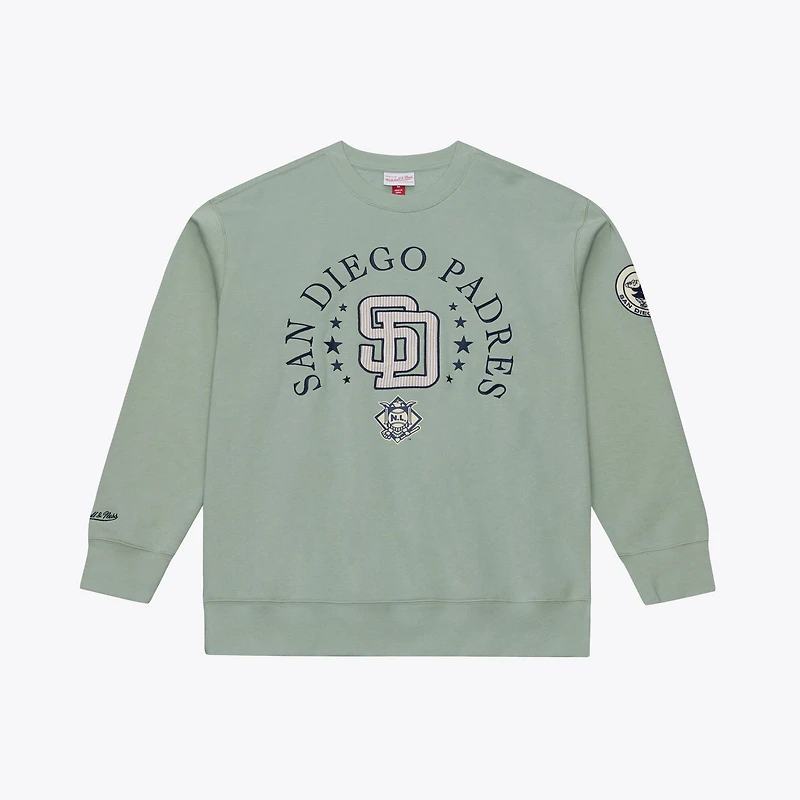 Men's Mitchell & Ness Green San Diego Padres Yacht Rock Fleece Sweatshirt