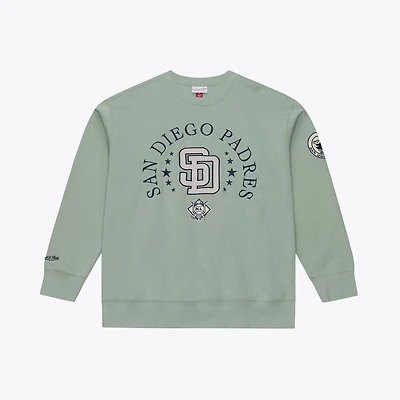 Men's Mitchell & Ness Green San Diego Padres Yacht Rock Fleece Sweatshirt