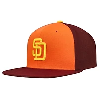 Casquette snapback basique Mitchell & Ness orange/marron pour homme, collection Cooperstown, des Padres de San Diego