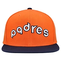Casquette snapback basique Mitchell & Ness orange San Diego Padres Cooperstown Collection pour homme