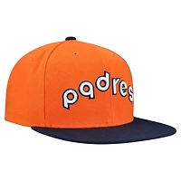 Casquette snapback basique Mitchell & Ness orange San Diego Padres Cooperstown Collection pour homme