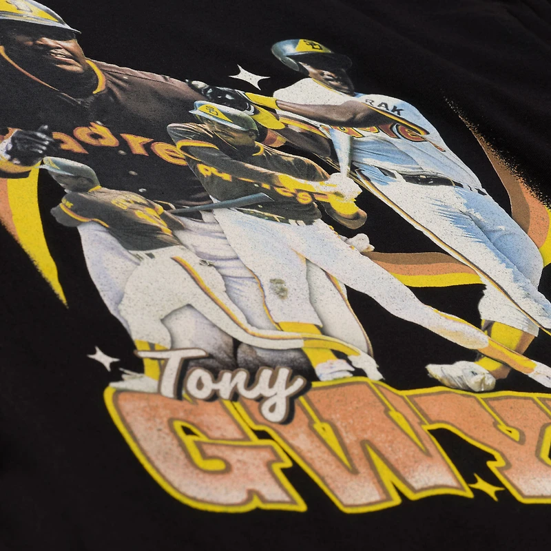 T-shirt Mitchell & Ness Tony Gwynn noir pour homme, collection légendaire des Padres de San Diego