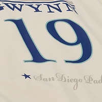 Men's Mitchell & Ness Tony Gwynn Cream San Diego Padres Full-Snap Yacht Rock Name Number Hooded Coach's Jacket