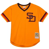 Men's Mitchell & Ness Tony Gwynn Gold San Diego Padres Big Tall Cooperstown Mesh Batting Practice Jersey