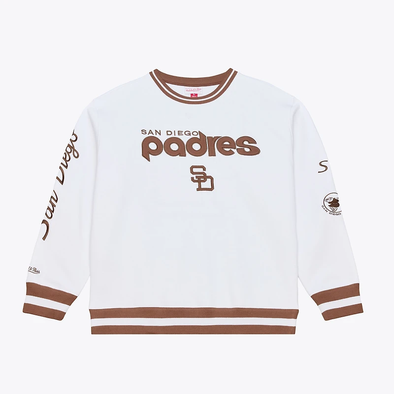 Sweat-shirt polaire arctique Mitchell & Ness blanc San Diego Padres pour homme