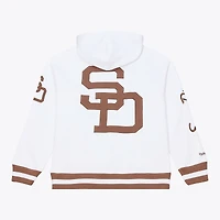 Men's Mitchell & Ness  White San Diego Padres Cooperstown Collection Fleece Hoodie