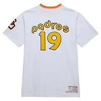T-shirt blanc pour hommes Mitchell & Ness San Diego Padres Cooperstown Collection Player Legends Ringer