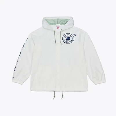 Veste coupe-vent à capuche Mitchell & Ness blanche San Diego Padres Yacht Rock Coaches pour homme
