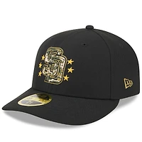 Casquette ajustée 59FIFTY à profil bas des San Diego Padres 2024 New Era pour hommes, noire