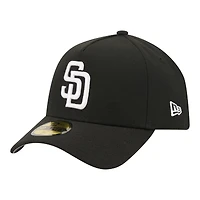 Men's New Era  Black San Diego Padres A-Frame 59FORTY Fitted Hat