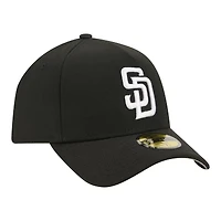 Casquette ajustée New Era noire San Diego Padres A-Frame 59FORTY pour homme