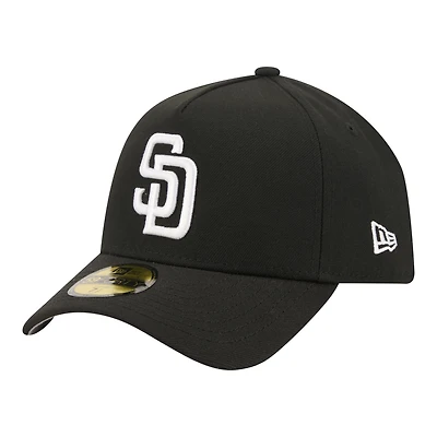 Men's New Era Black San Diego Padres A-Frame 59FORTY Fitted Hat