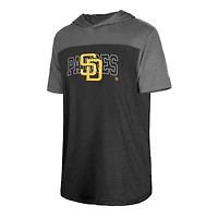 Men's New Era Black San Diego Padres Active Brushed Hoodie T-Shirt