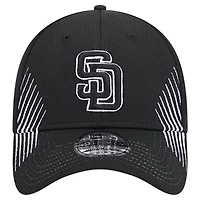 Casquette flexible Active Dash Mark 39THIRTY des San Diego Padres New Era noire pour hommes