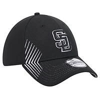 Casquette flexible Active Dash Mark 39THIRTY des San Diego Padres New Era noire pour hommes