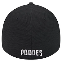 Casquette flexible Active Dash Mark 39THIRTY des San Diego Padres New Era noire pour hommes