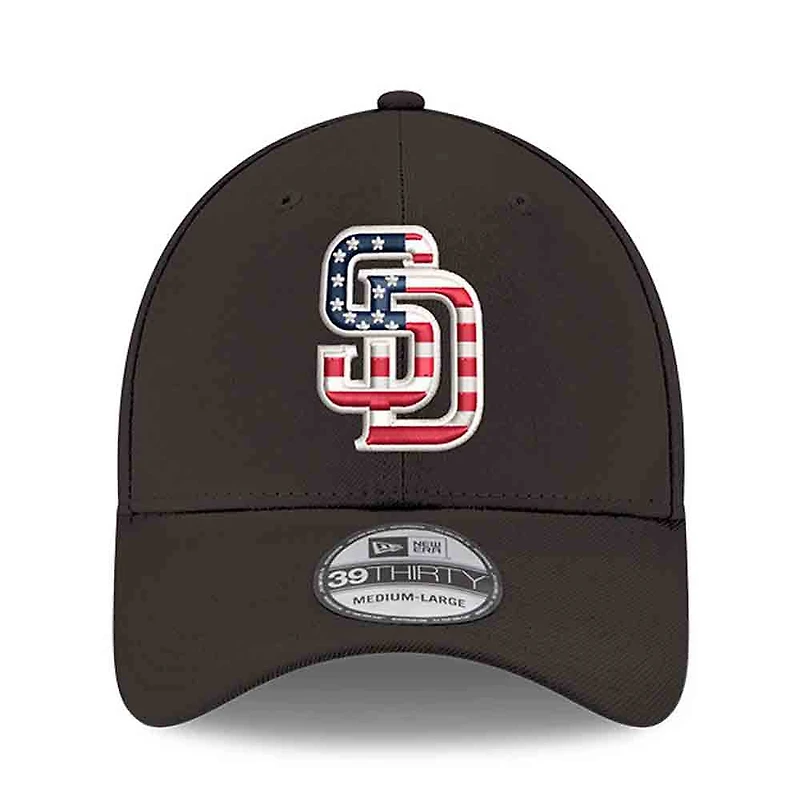 Men's New Era Black San Diego Padres America 250 39THIRTY Flex Hat