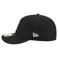 Casquette ajustée New Era 59FIFTY noire pour homme, modèle Americana San Diego Padres avec aigle à tête blanche.